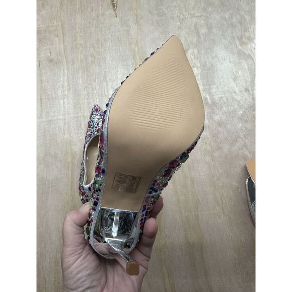 AZALEA WANG Juarez Pointed Toe Pump in Multi Color Size 6 Prom Wedding Gems - Picture 5 of 7